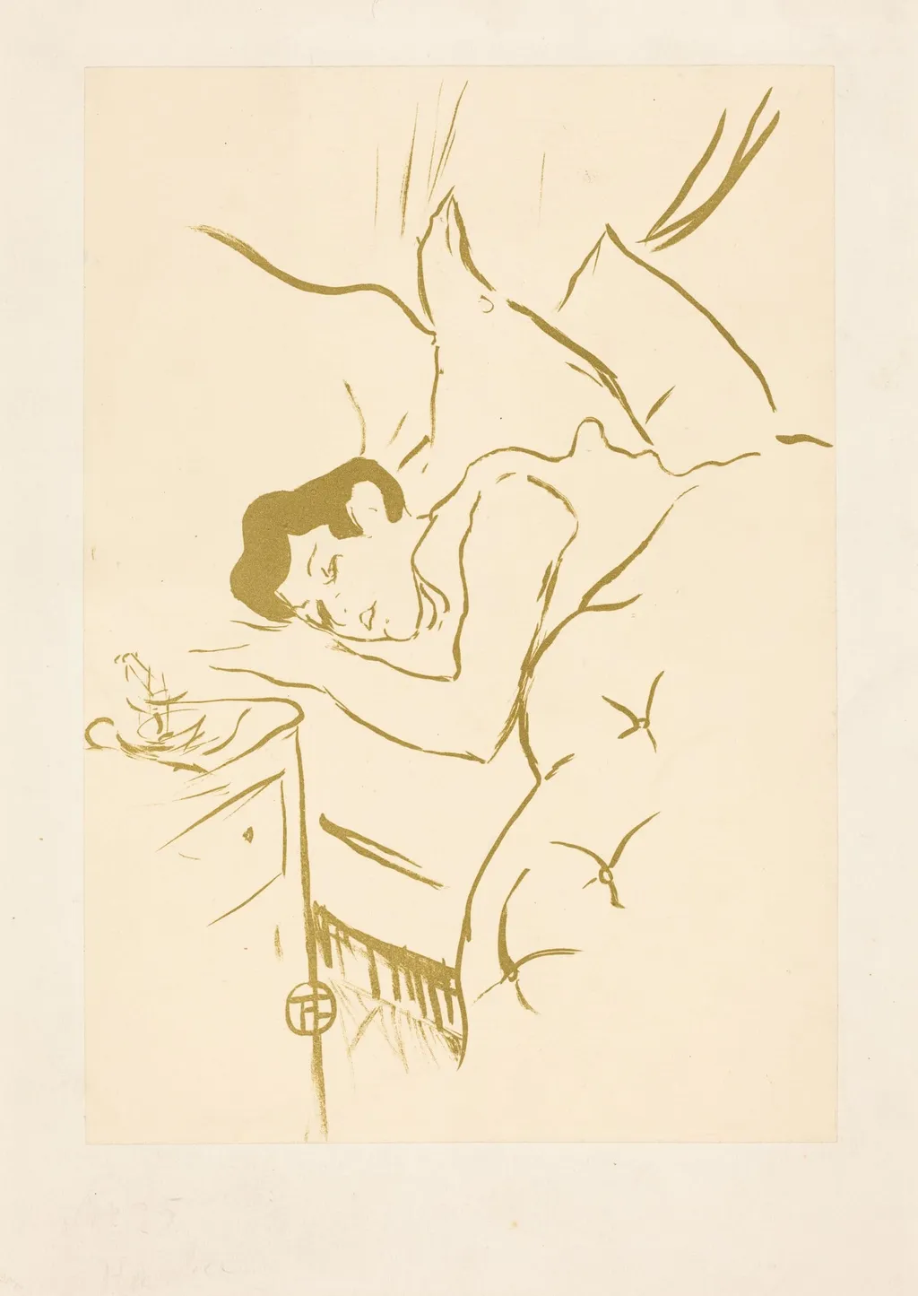 Your Mouth (Ta bouche), by Henri de Toulouse-Lautrec, ink, 1893