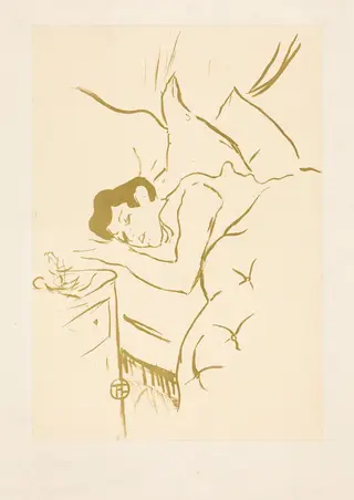 Your Mouth (Ta bouche), by Henri de Toulouse-Lautrec, ink, 1893