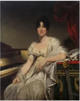 Portrait of Mrs Conyngham, detail