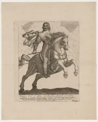 Robert Devereux, Third Earl of Essex, by Wenceslaus Hollar, ink, 1642