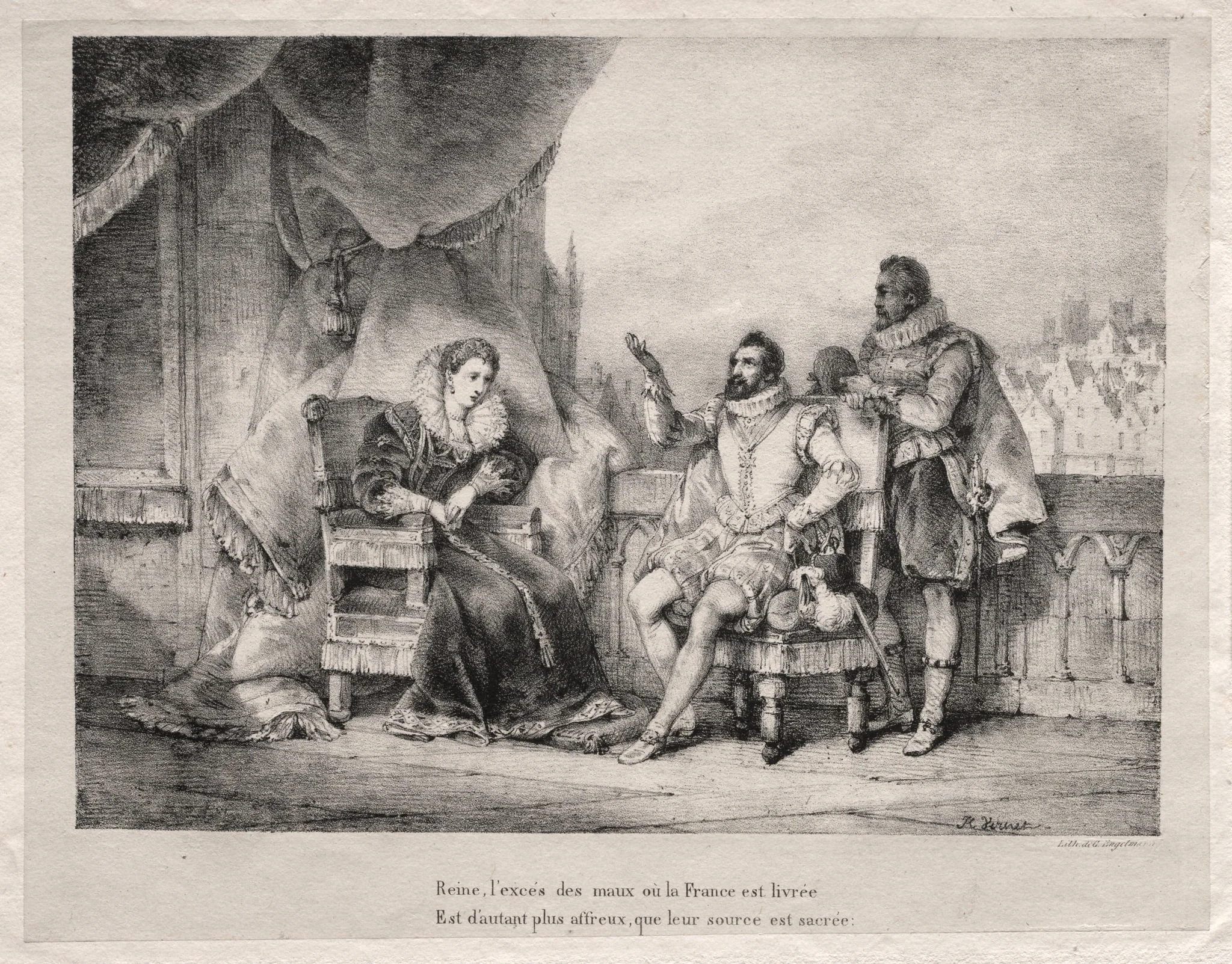 Henri IV with Queen Elizabeth, detail