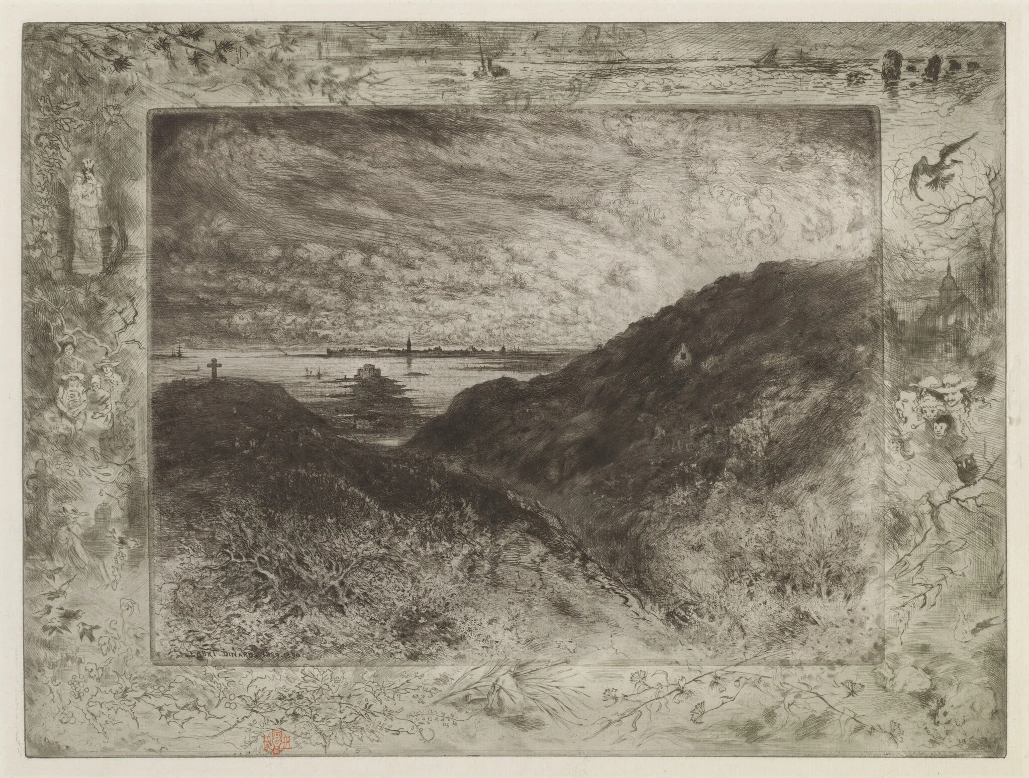 La Falaise: Baie de Saint-Malo (The Cliff: Saint-Malo Bay), detail