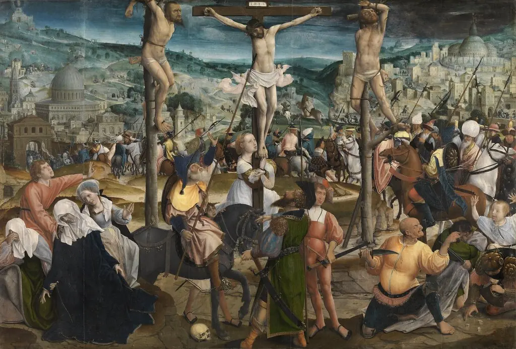 Crucifixion, by Jan Provoost, oil, 1503
