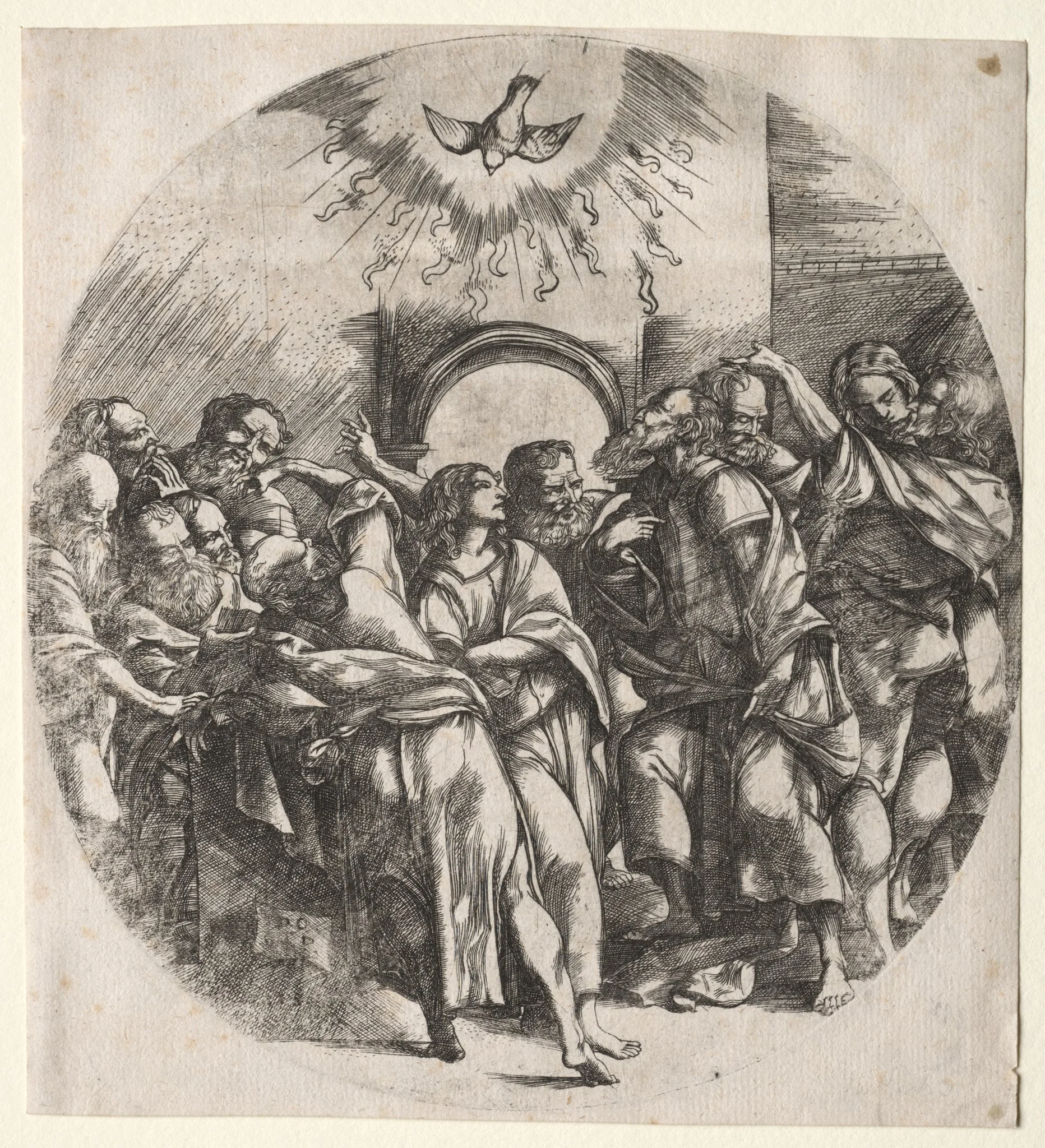 The descent of the holy spirit, detail
