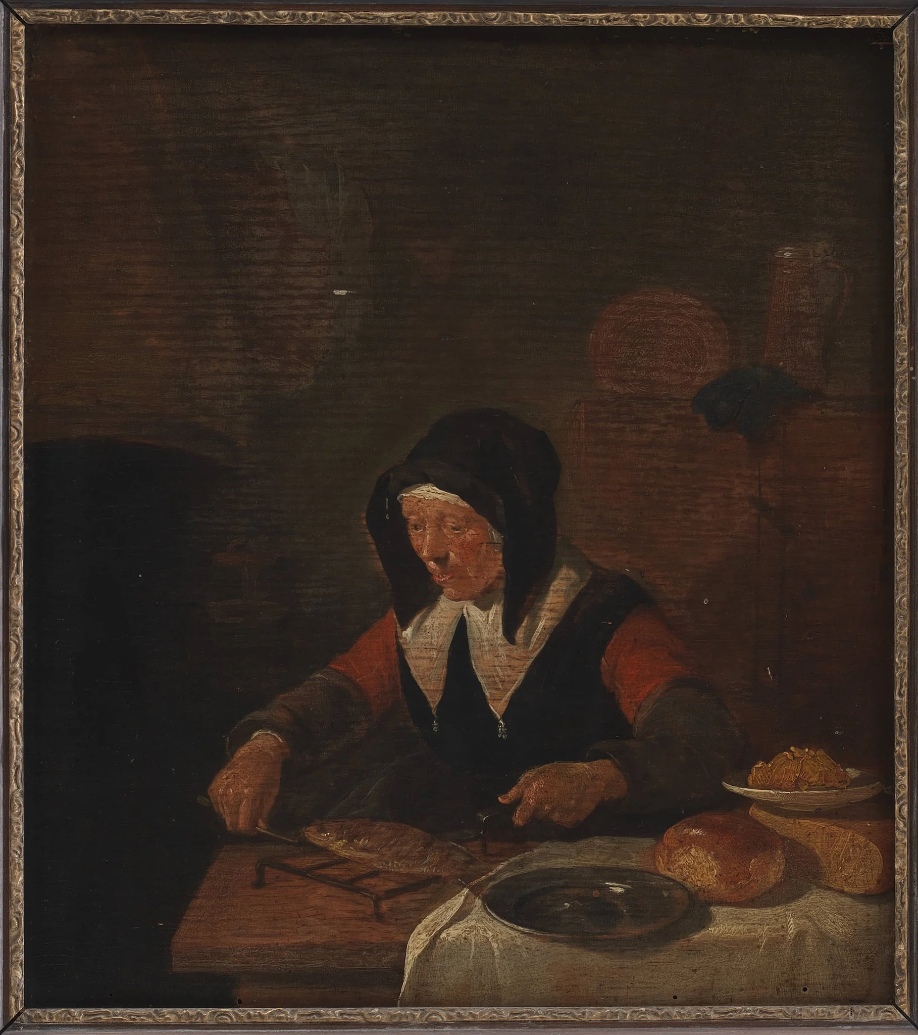 Old Woman at her Meal, detail