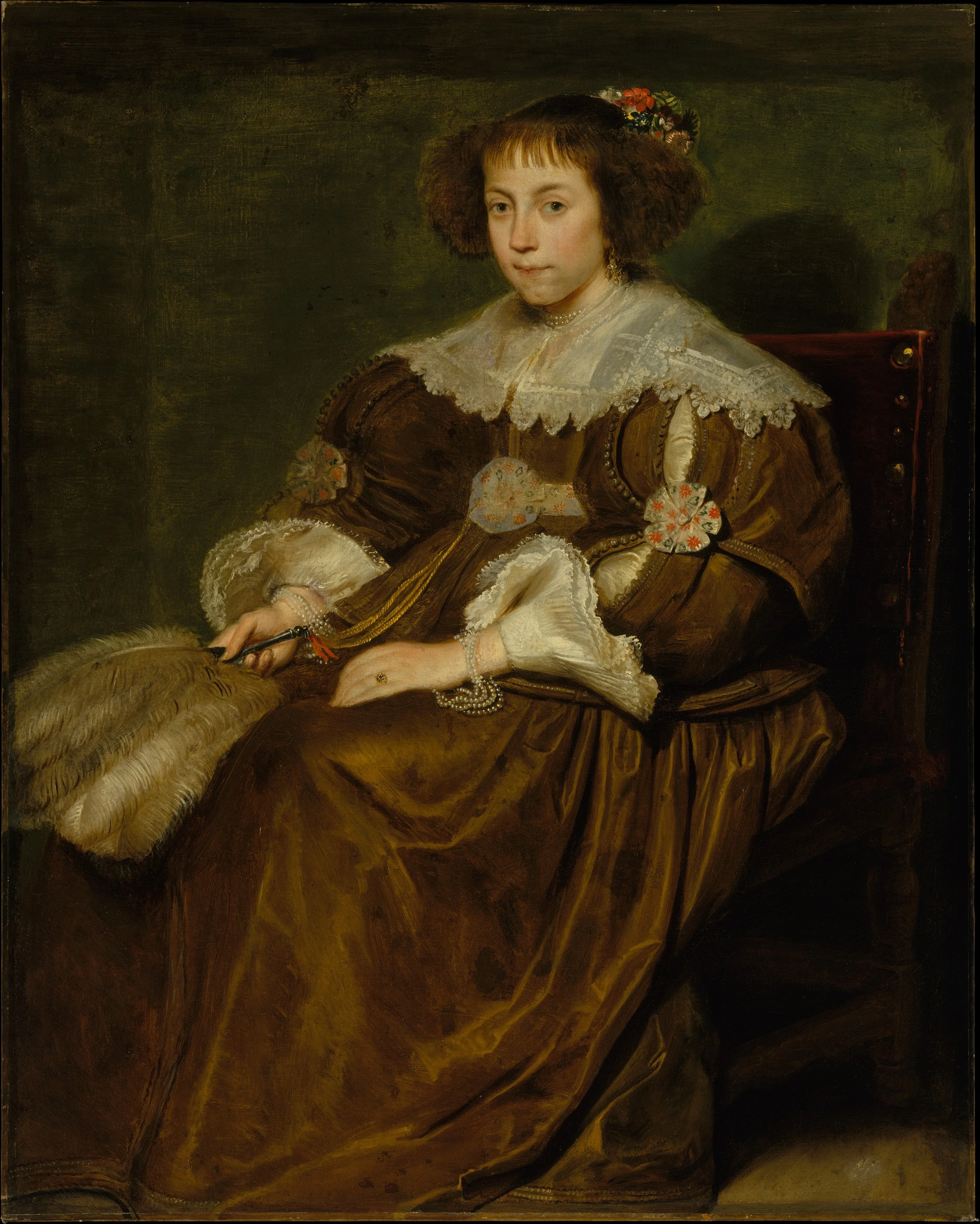 Portrait of a Young Woman, detail