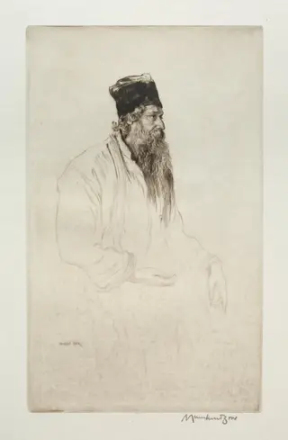 Rabindranath Tagore, by Muirhead Bone, 1920