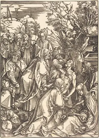 The Deposition, by Albrecht Dürer, ink, 1497