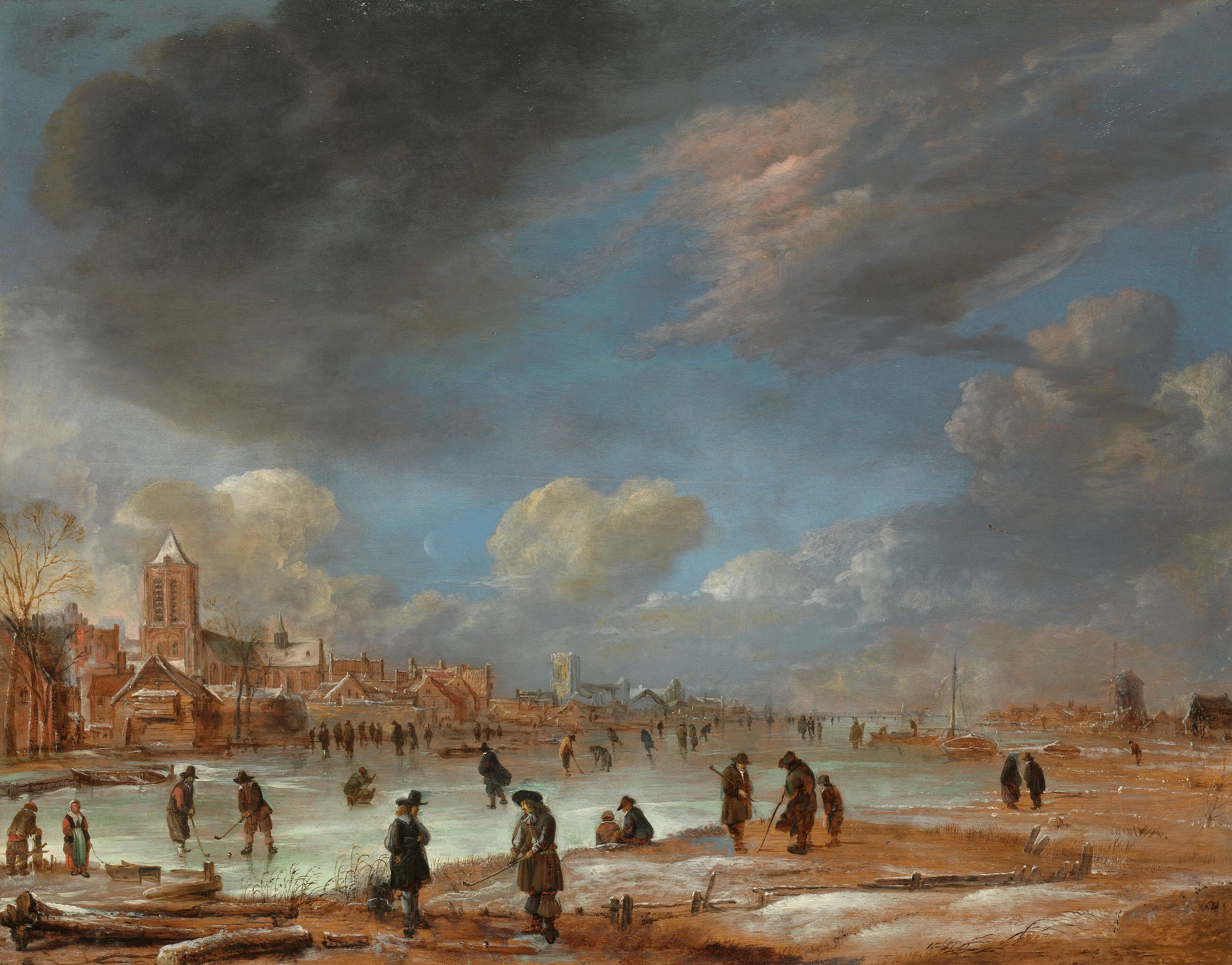 River view in the winter, detail
