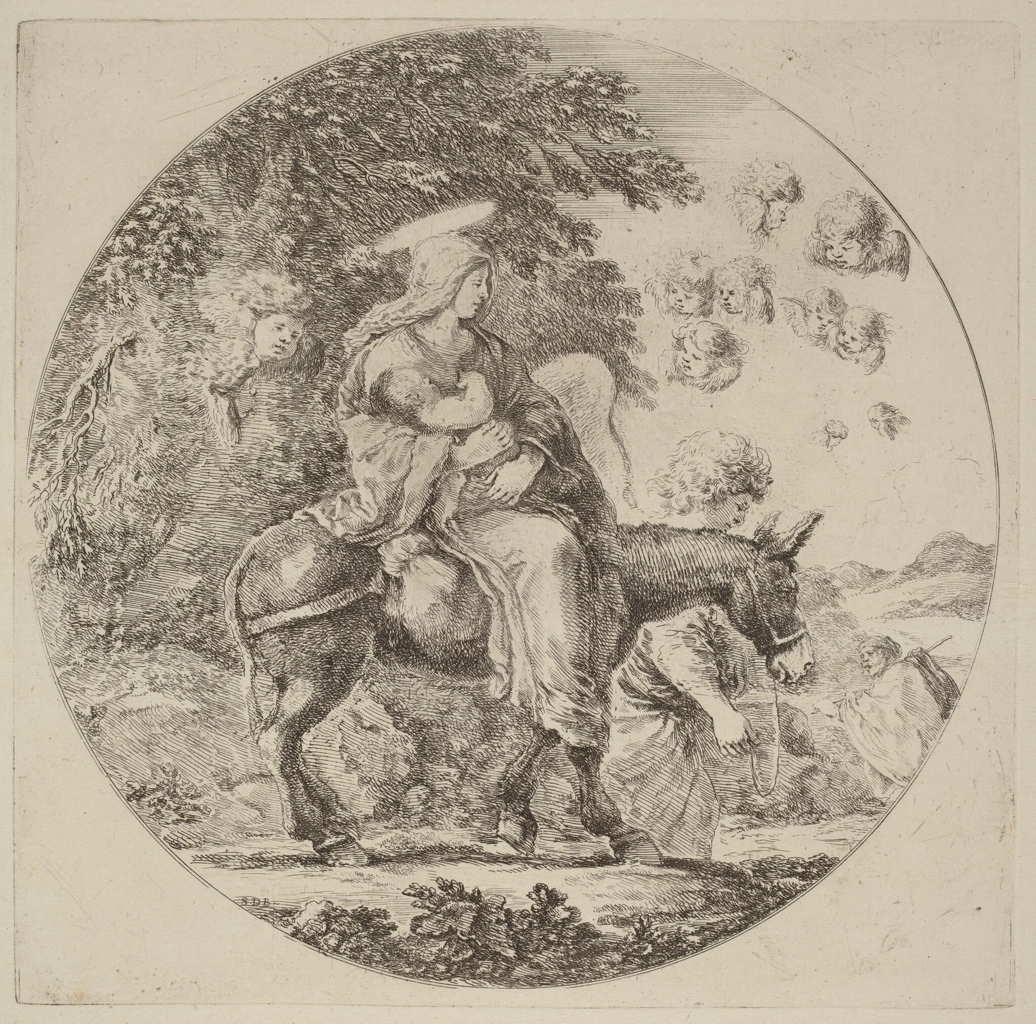 The Flight into Egypt, detail