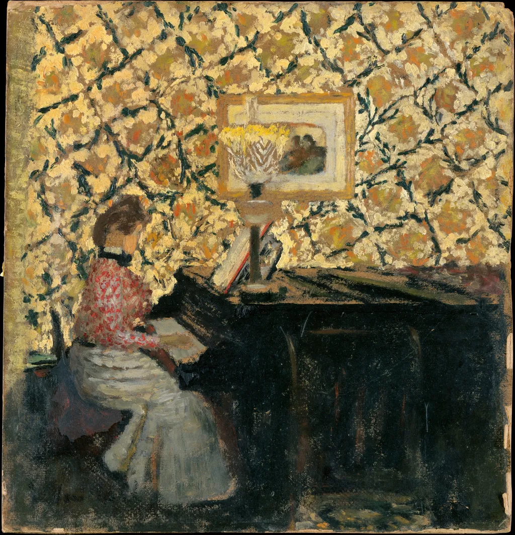 Misia at the Piano, by Édouard Vuillard, oil, 1898