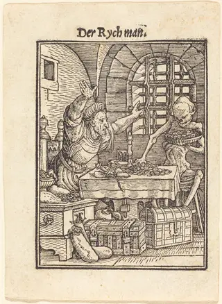 Der Rychman (The Rich Man), by Hans Lützelburger, ink, 1526