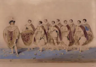 The Coronation of King George the Fourth, July 19th, 1821, by James Stephanoff, watercolor, 1821