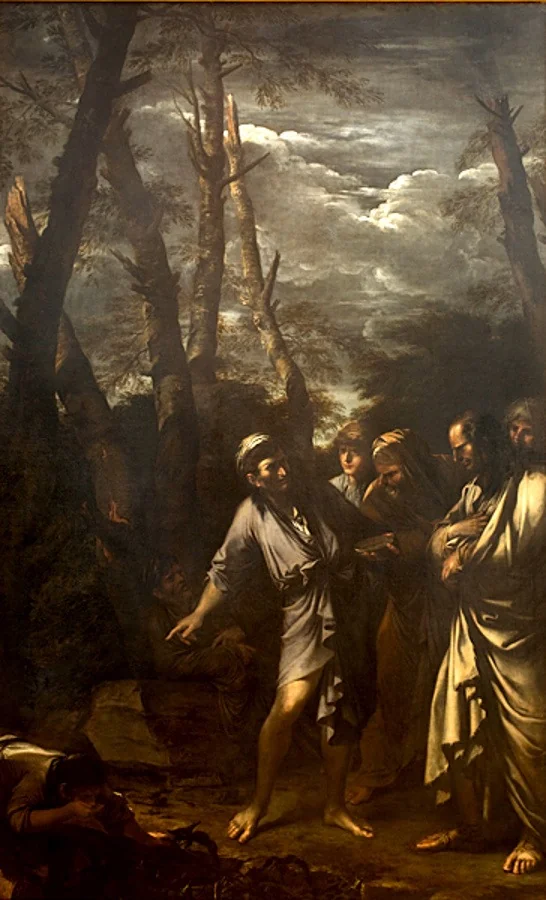 Diogenes Throwing away his Drinking Cup, detail