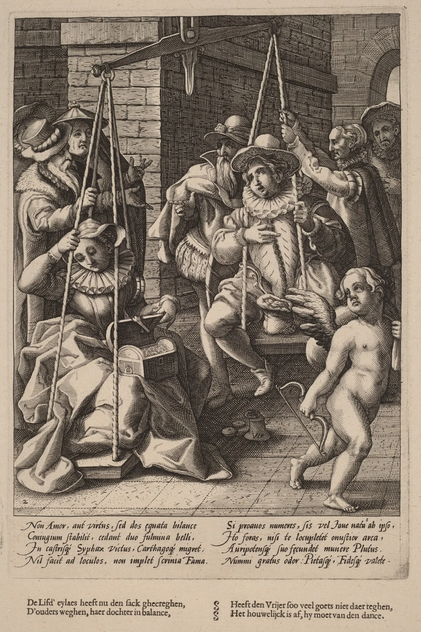 The Scales of Marriage, detail