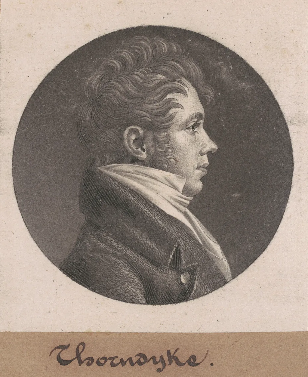 Thorndyke, by Charles B. J. Févret de Saint-Mémin, ink, 1803