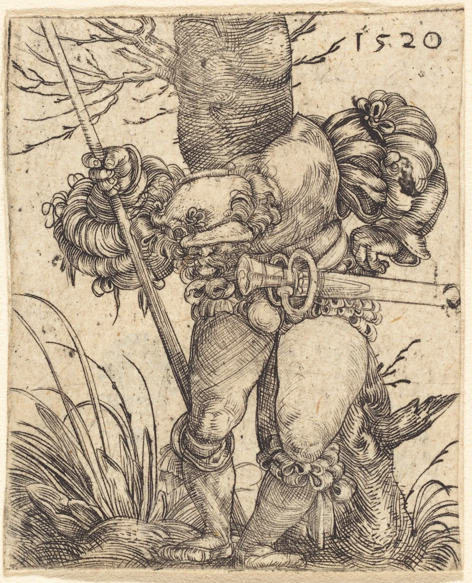 Foot Soldier in Front of a Tree, detail