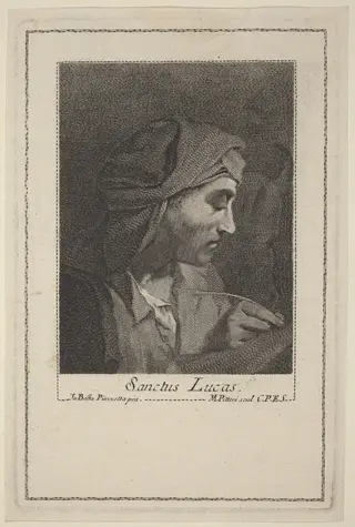 Sanctus Lucas, by Marco Alvise Pitteri, ink, 1744