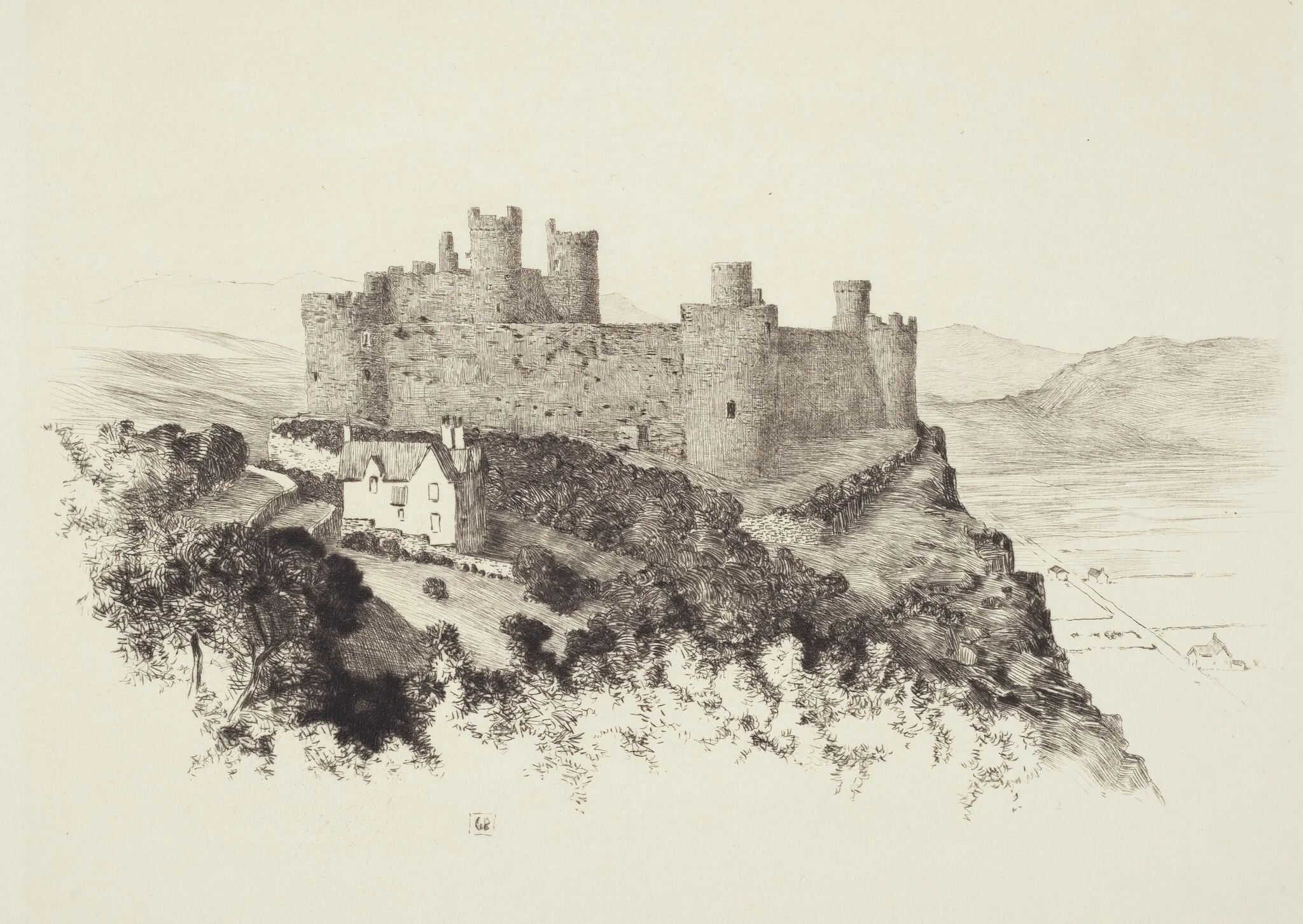 Harlech Castle, Wales, detail