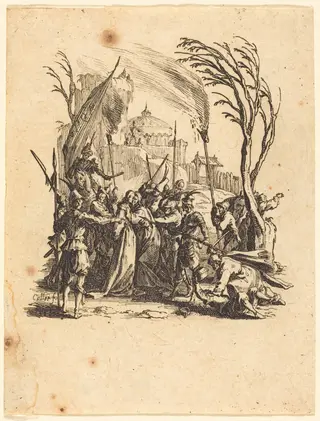 The Betrayal, by Jacques Callot, ink, 1624
