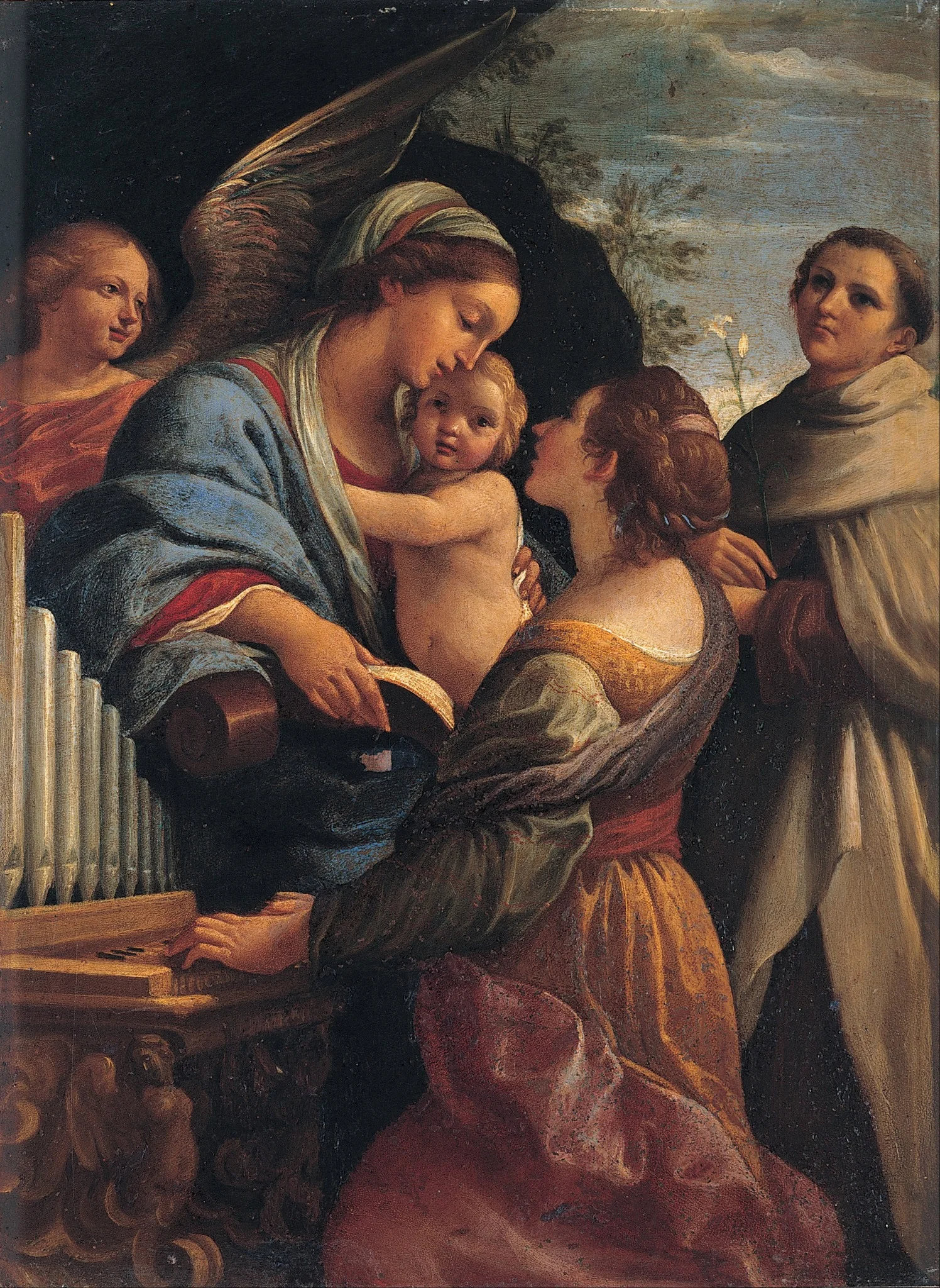 Madonna with the Child, Saint Cecily and Saint Albert, detail