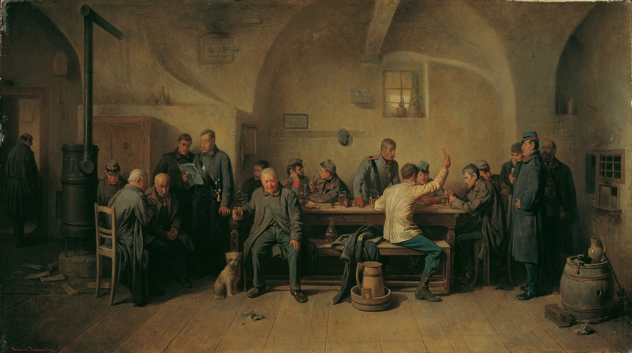 Soldaten in der Kantine, detail