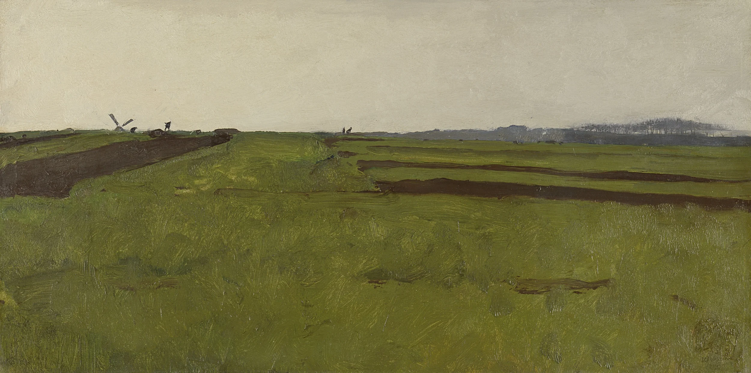 Landscape with fields, detail