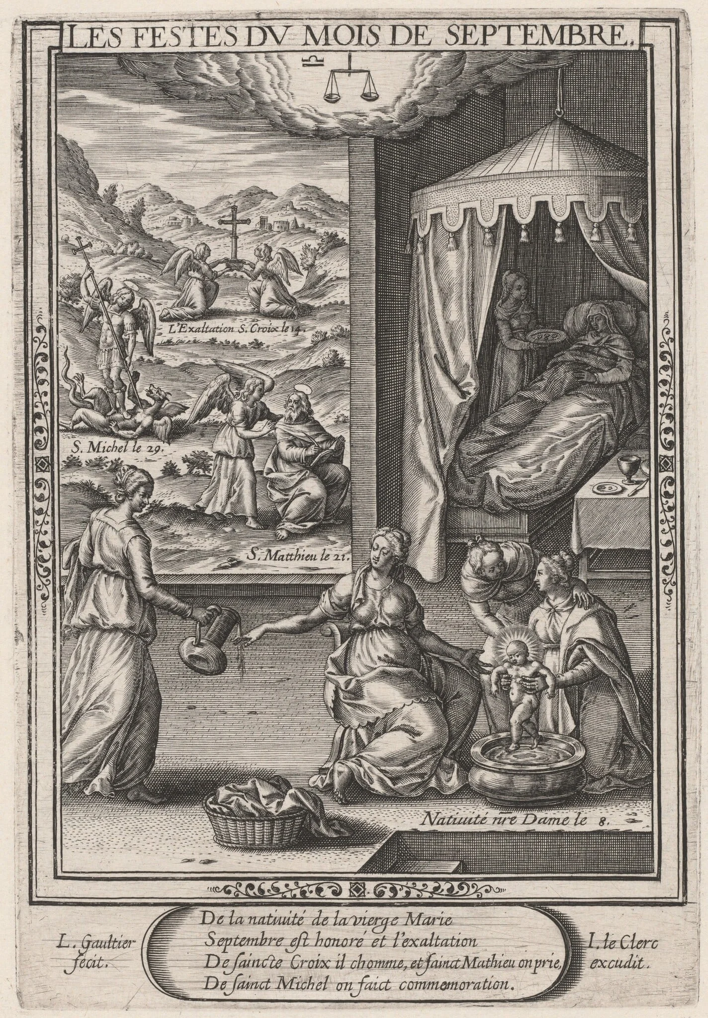 Les Festes du mois de Septembre (September: Birth of the Virgin), detail