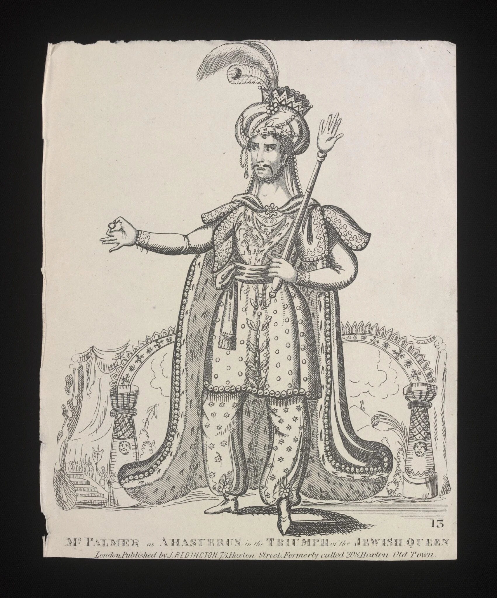Mr Palmer as Ahasterus in the Triumph of the Jewish Queen, detail