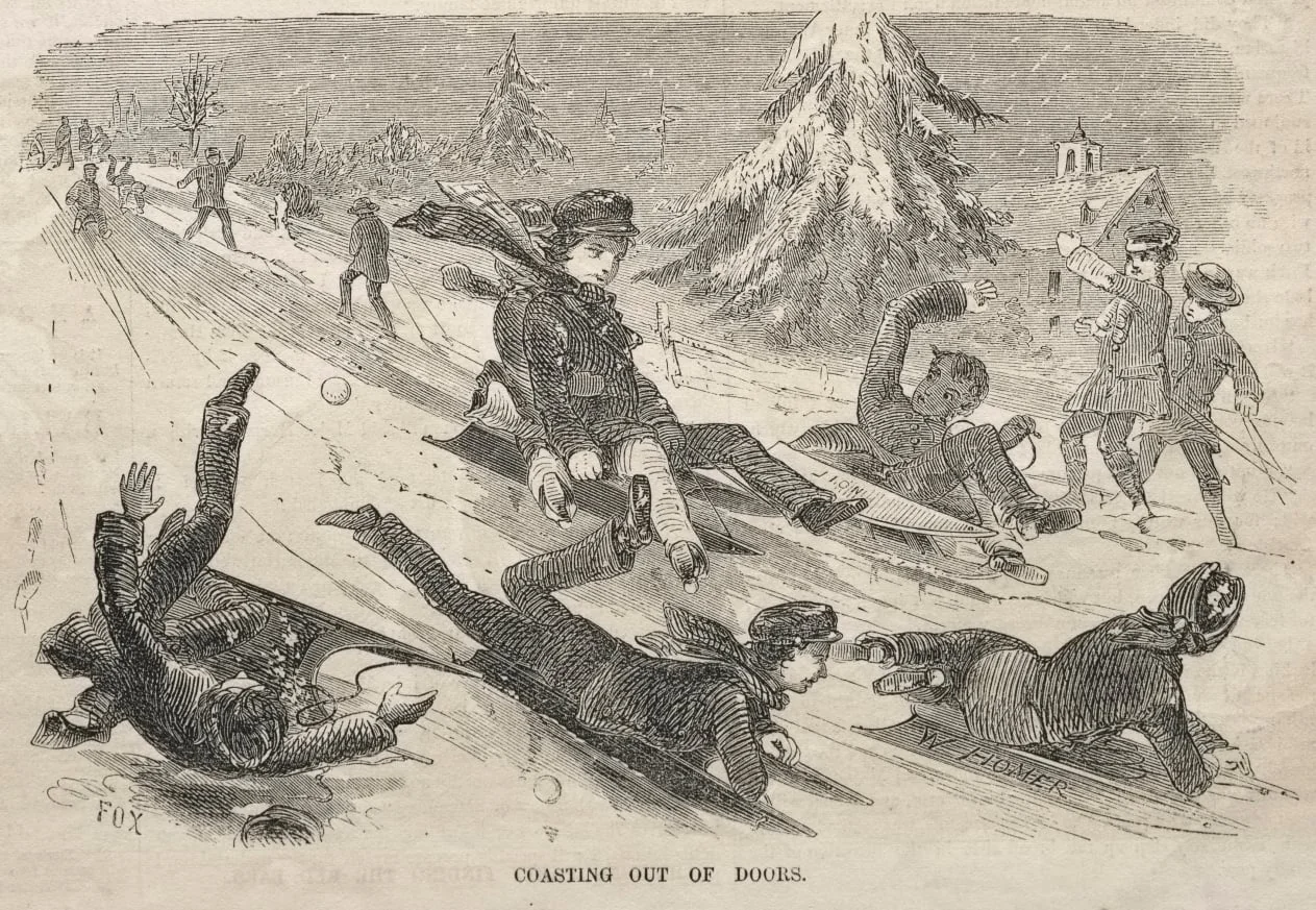 Coasting Out of Doors, detail
