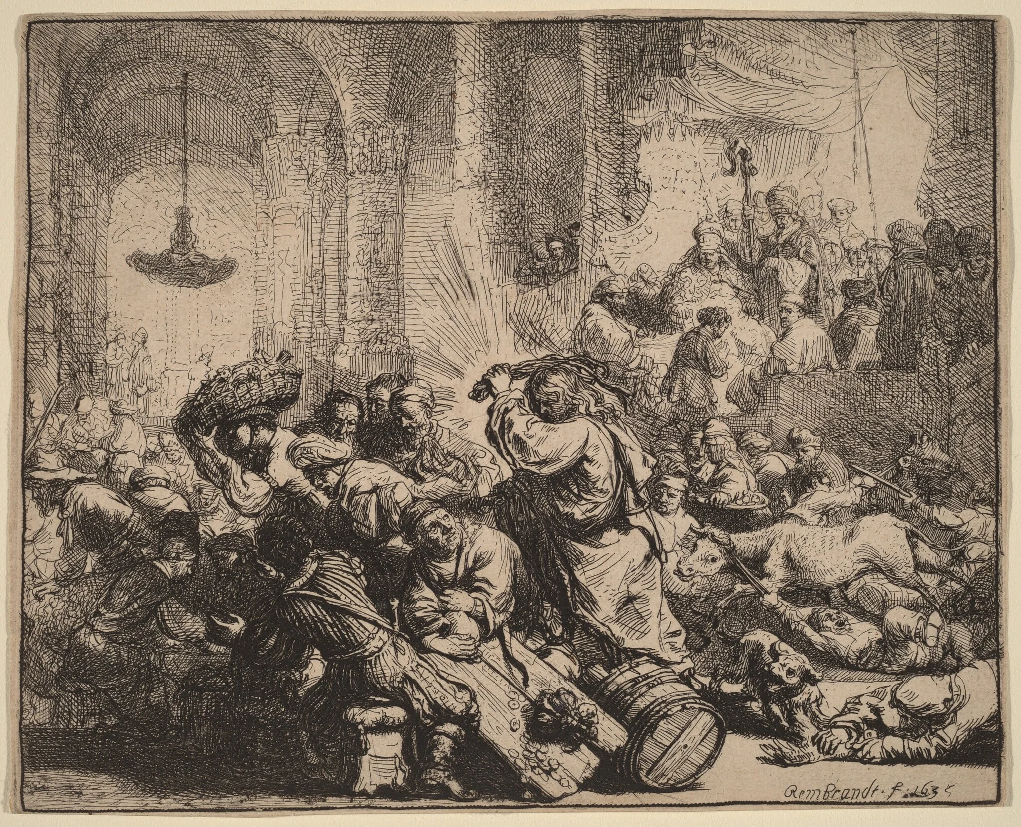 Christ Driving the Money Changers from the Temple, detail