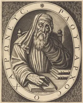 Plutarch, by Léonard Gaultier, ink, 1601
