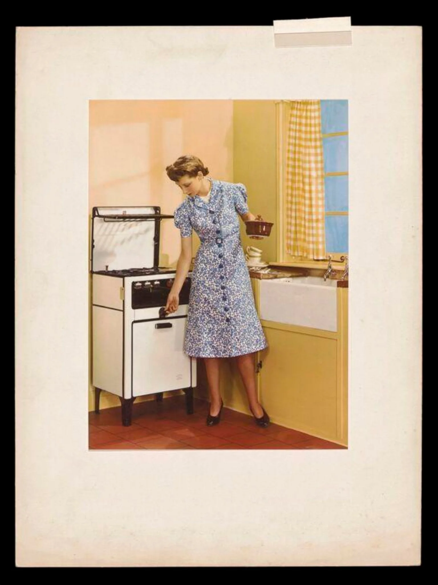 Advertising shot showing gas cooker, detail