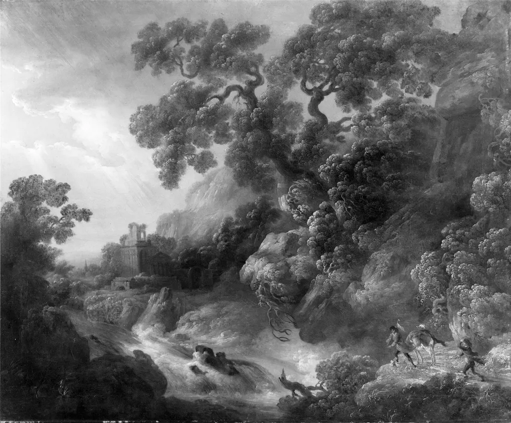 Imaginary View with Ruins, by Thomas Sautelle Roberts, oil
