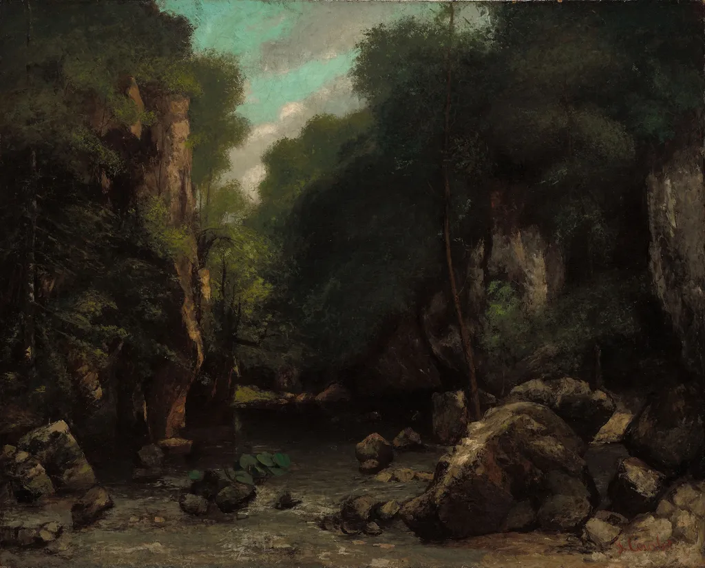 The Valley of Les Puits-Noir, by Gustave Courbet, oil, 1868