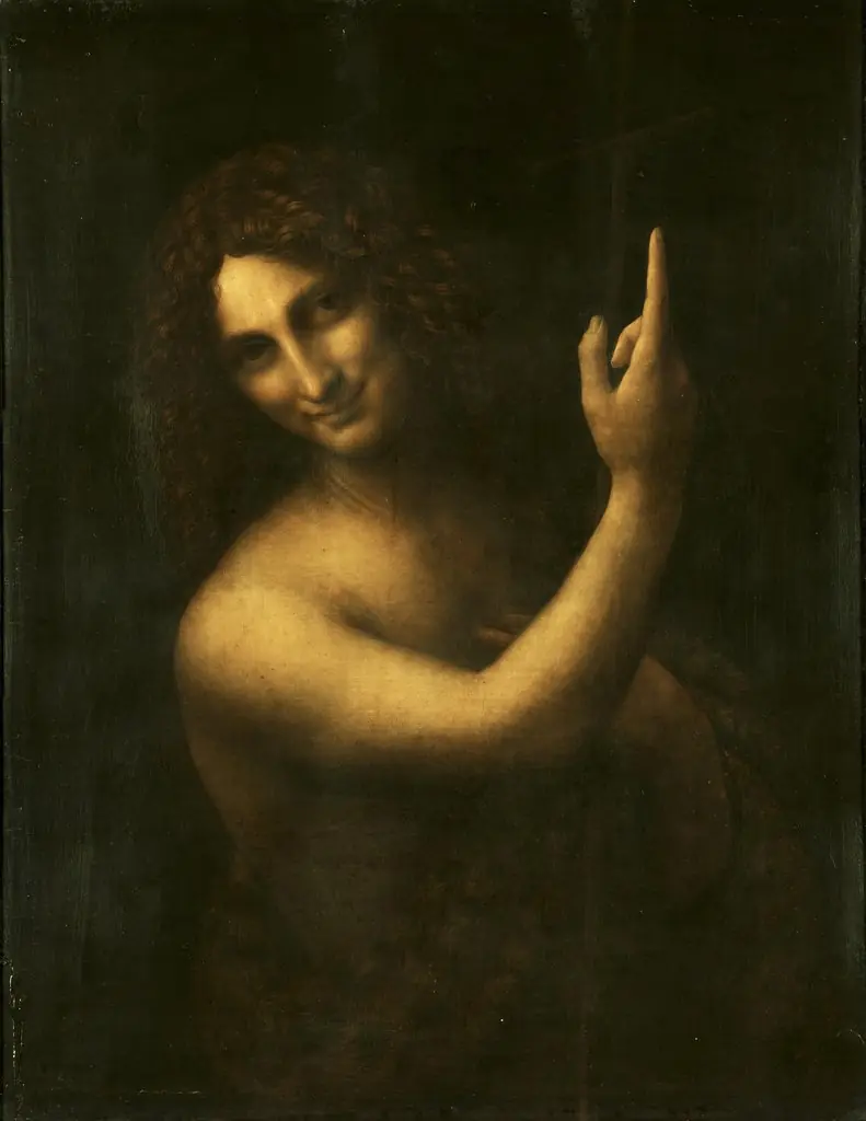 Saint John the Baptist, by Leonardo da Vinci, oil
