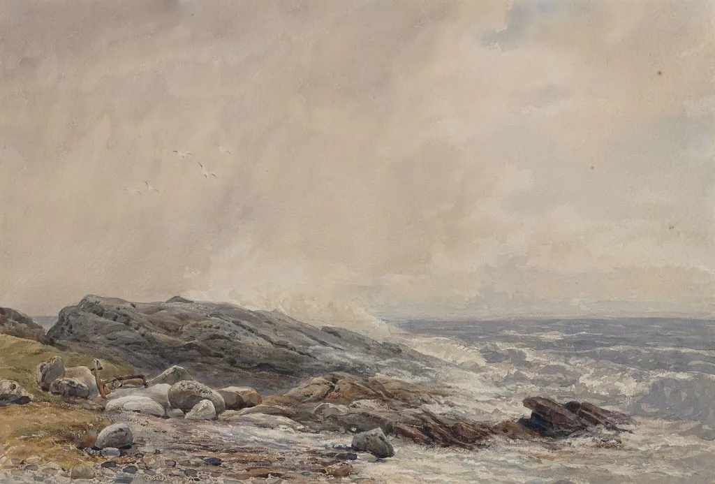 Corrie, Isle of Arran, by Orrock, watercolor, 1850