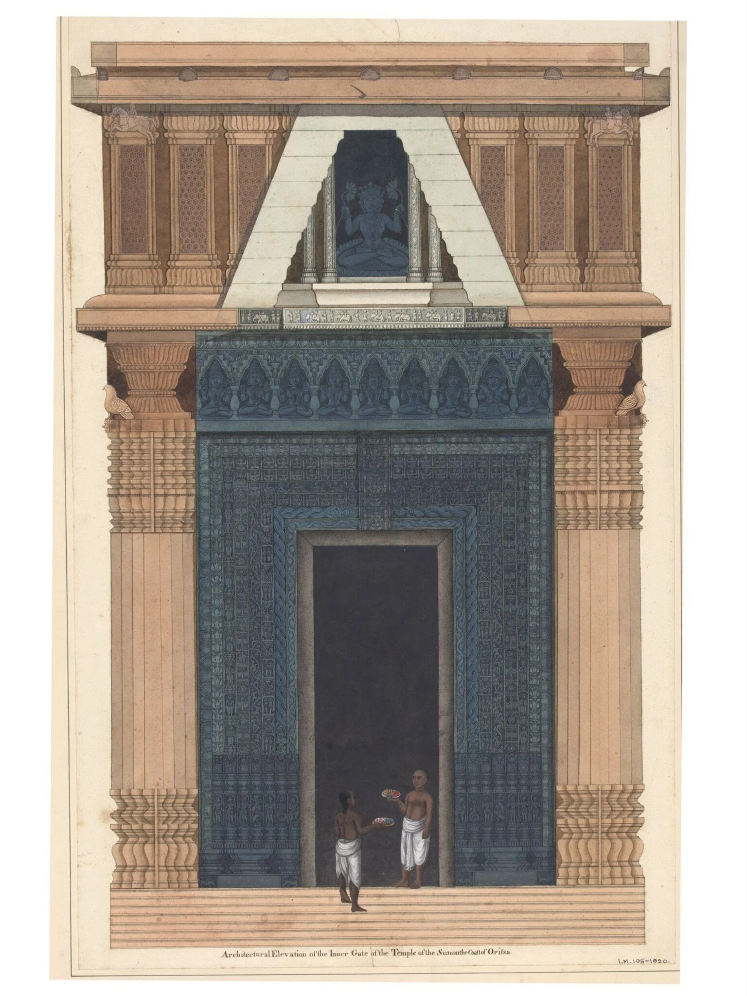 Elevation of the East Gateway of the Black Pagoda, detail
