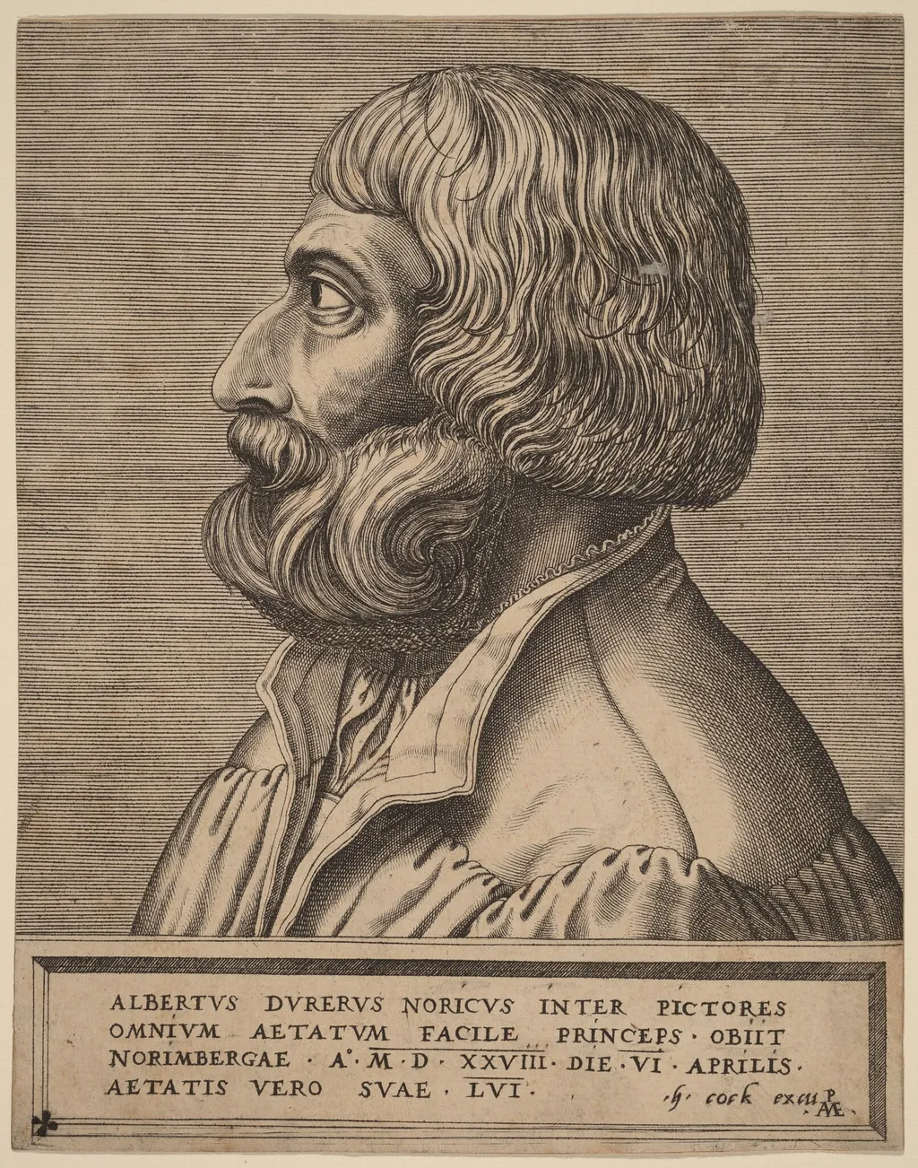 Albrecht Durer, by Pieter van der Heyden, ink, 1554