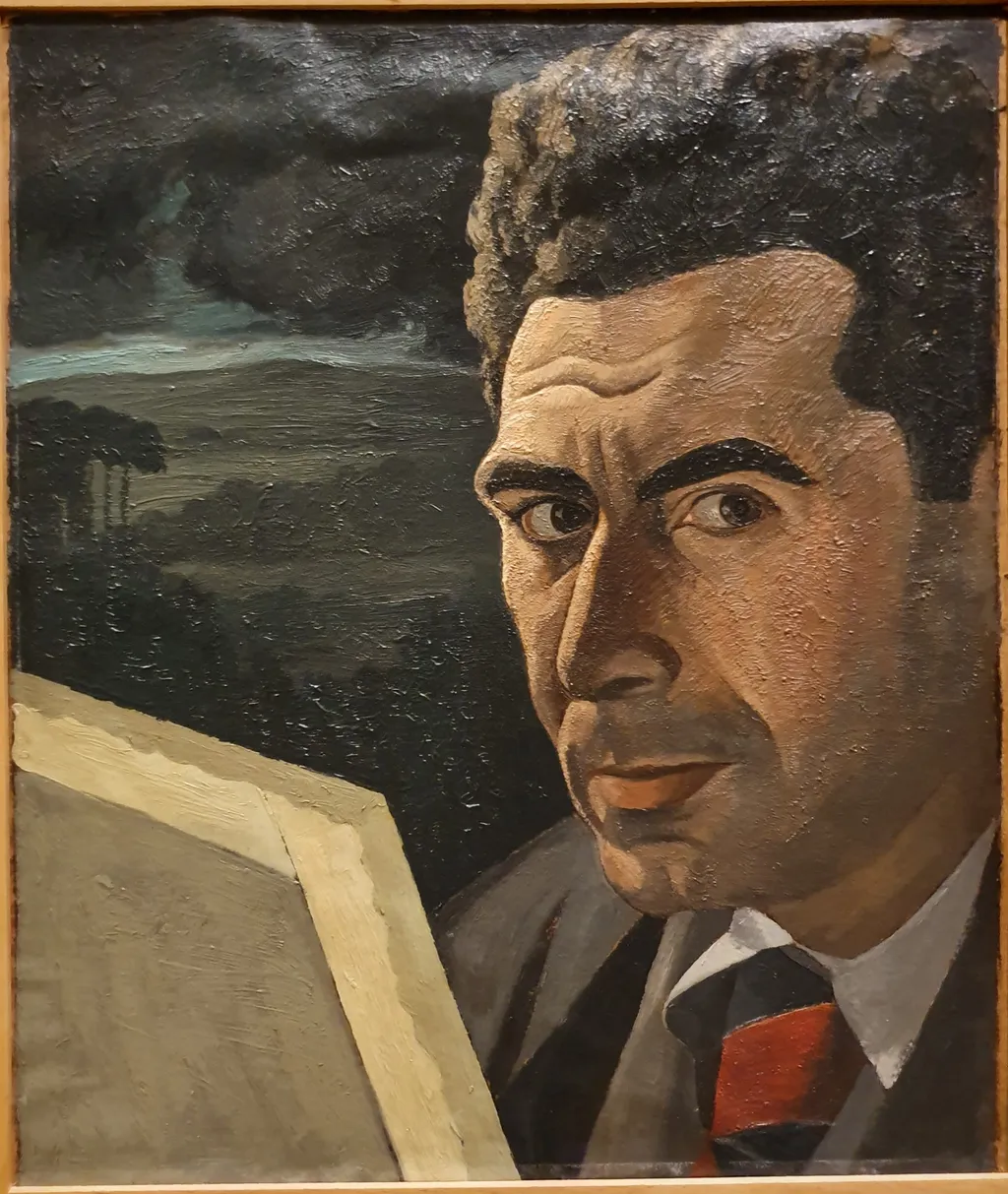 Auto-retrato, by Dominguez Alvarez, oil, 1940