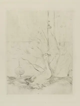L'Oie, by Berthe Morisot, 1889