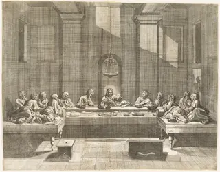 Eucharist, by Jean Dughet, ink, 1650