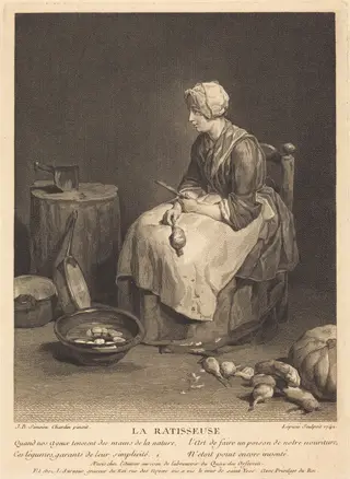 La ratisseuse, by Bernard Lépicié, ink, 1742