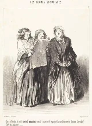 Les Délégués du club central socialiste ont repoussé..., by Honoré Daumier, ink, 1849