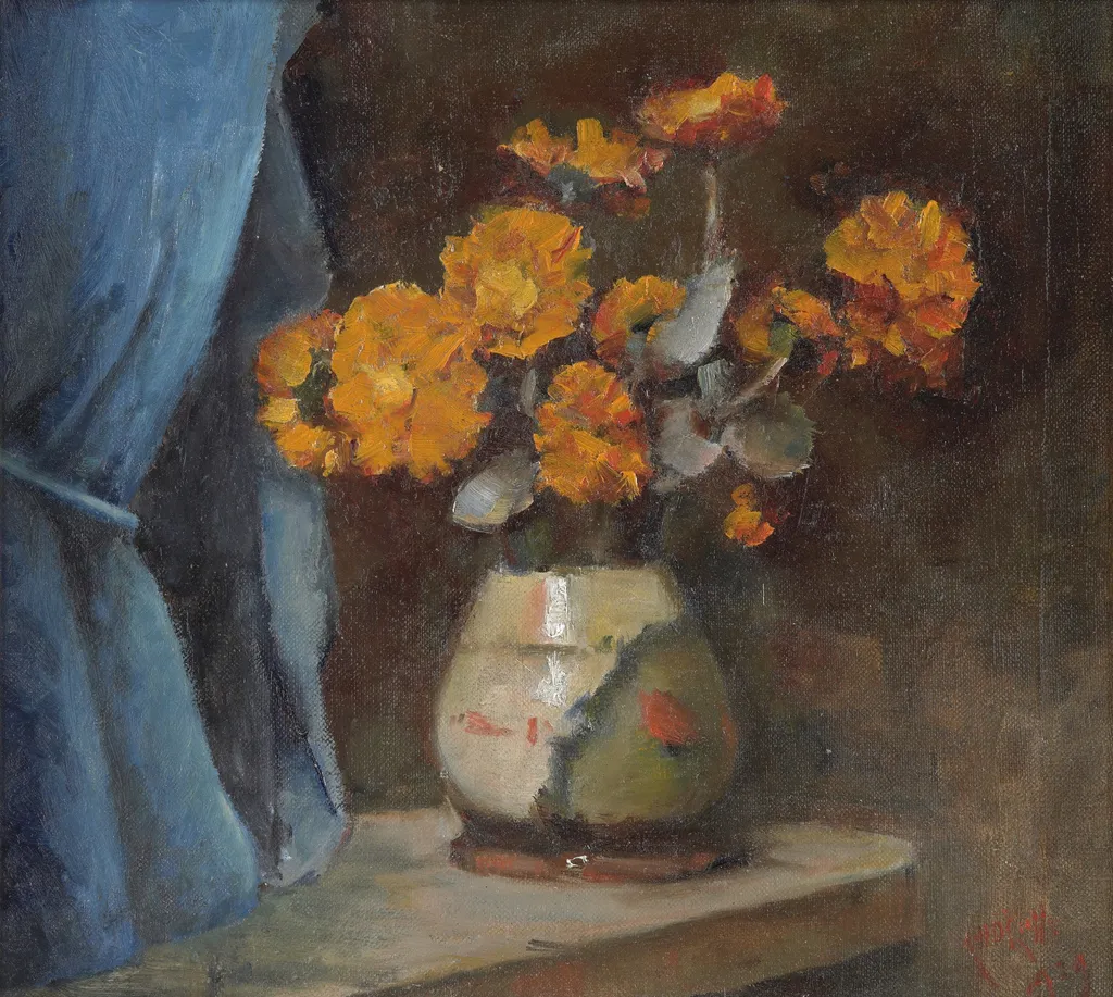 The broken vase, by Alfred Henry O'Keeffe, oil, 1929