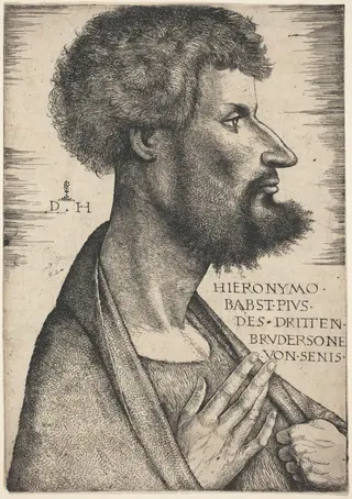 Girolamo da Siena, by Daniel Hopfer, ink, 1503