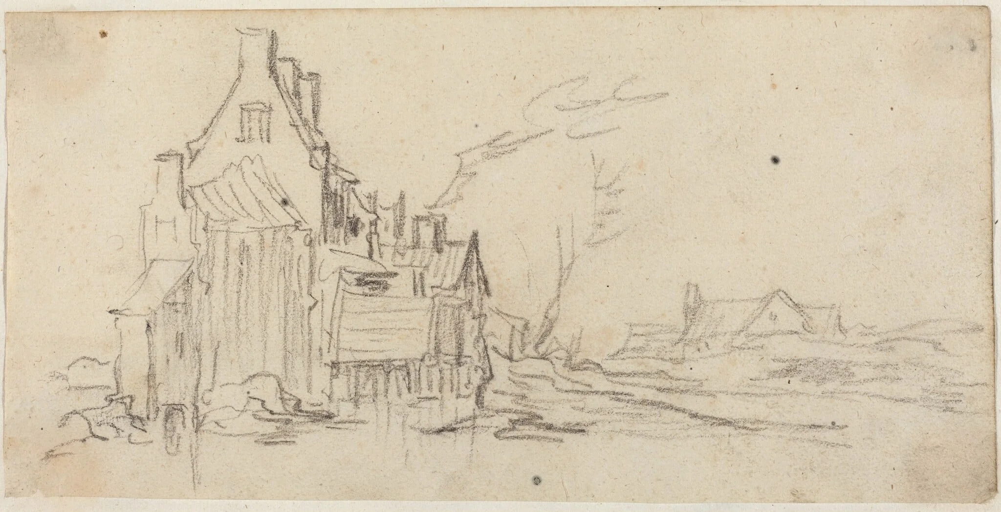Houses by a Road, detail