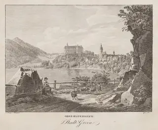 Ober-oesterreich, Stadt Grein, by Jakob Alt, 1839