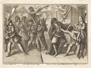 The Captain Regains His Freedom, by Johann Balthasar Probst, ink, 1729