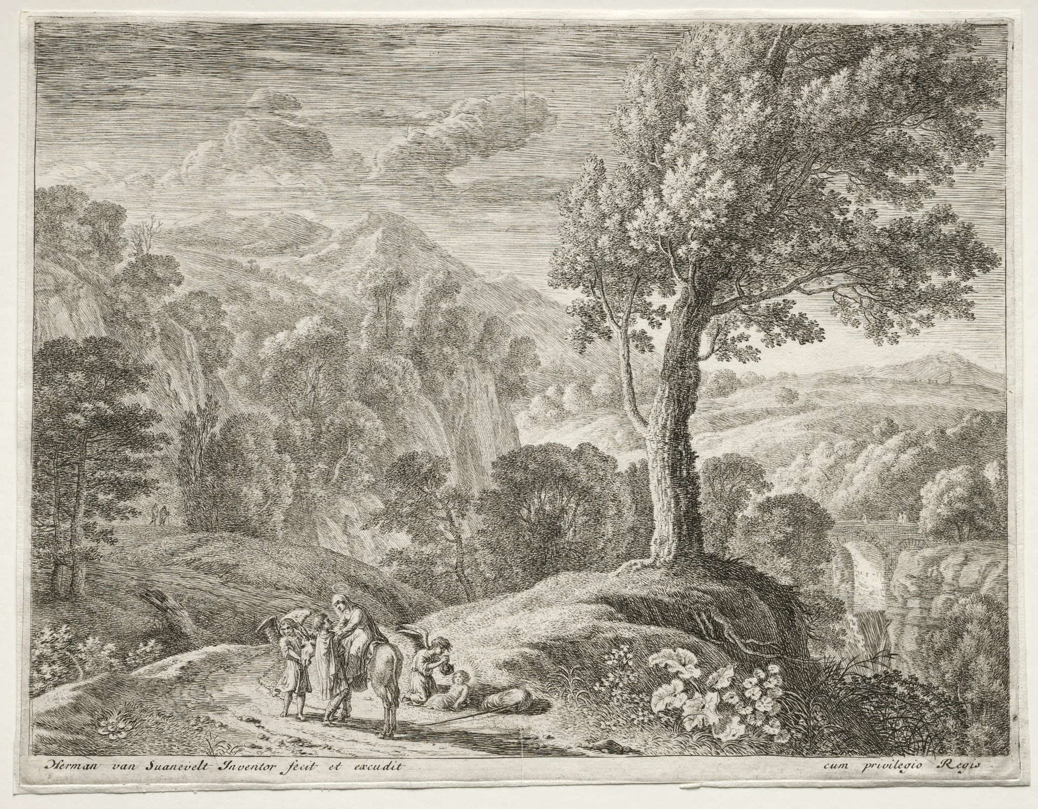 The Large Tree and the Cascade, detail